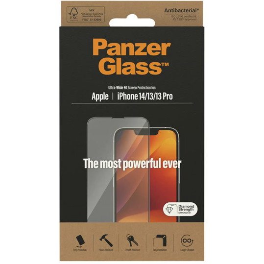 Panzerglass Ultra-Wide Fit iPhone 13, 13 Pro & 14