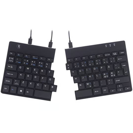 R-Go Tools Split Ergonomic Kablet Tastatur Nordisk