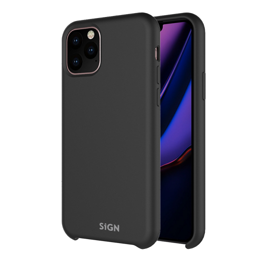 SiGN Liquid Silicone Deksel for iPhone 12 & 12 Pro - Svart