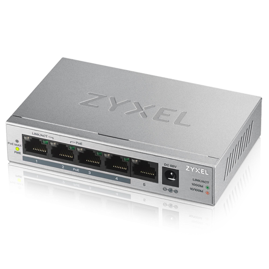 Zyxel GS1005HP Switch 5-Port Unmanaged PoE 60W